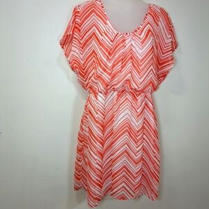 Whisper Women's Orange/White Dress, Size L